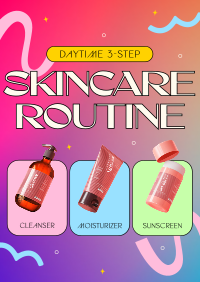 Daytime Skincare Routine Poster