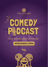 Playful Comedy Podcast Flyer