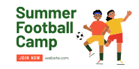 Summer Football Camp Twitter Post