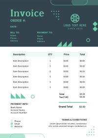 Modern Creative Memphis Invoice Image Preview