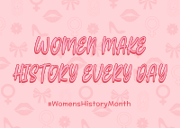 Women Make History Postcard