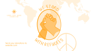 World Refugee Hand Lineart Facebook Ad