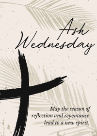 Greetings Ash Wednesday Poster