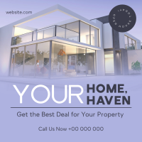 Your Home Your Haven - Real Estate Instagram Post
