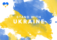 Stand with Ukraine Paint Postcard