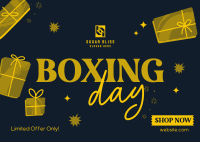 Playful Boxing Day Postcard