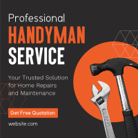 Professional Handyman Service Instagram Post Design