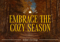 Cozy Autumn Season Postcard Image Preview