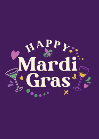 Mardi Gras Toast Poster Design