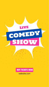 Live Comedy Show Facebook Story Design