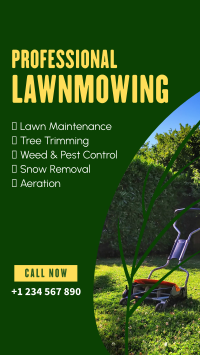 Lawnmowers for Hire Instagram Story