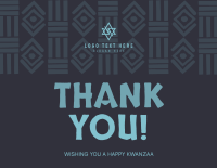 Kwanzaa Day Message Thank You Card