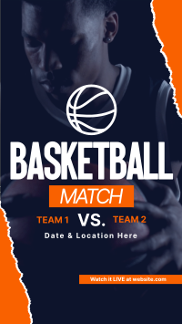 Upcoming Basketball Match Facebook Story