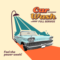 Retro Car Wash Instagram Post