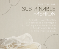 Chic Sustainable Fashion Tips Facebook Post Design