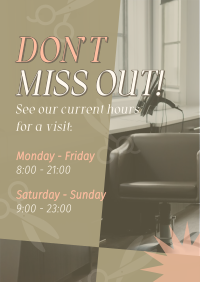 Salon Hours Flyer