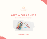 Art Class Workshop Facebook Post