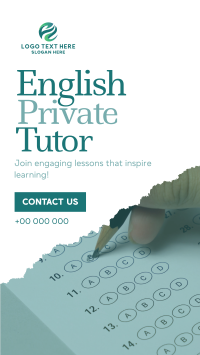 Minimalist English Tutor Instagram Reel Image Preview