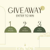 Simple Giveaway Instructions Instagram Post Design