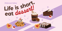 Cute Dessert Greeting Twitter Post