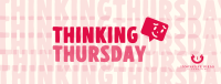 Cute Speech Bubble Thinking Thursday Facebook Cover Image Preview