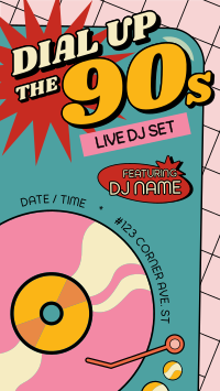 Retro DJ Event Facebook Story