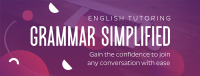 English Grammar Tutor Facebook Cover Design