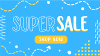 Quirky Super Sale Facebook Event Cover Design