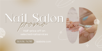 Elegant Nail Salon Services Twitter Post