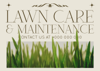 Elegant Lawn Care Postcard Image Preview