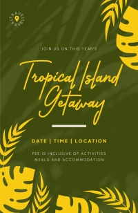 Tropical Island Getaway Invitation