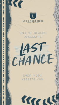 Grunge End Of Season Sale Instagram Story Design