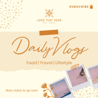 Scrapbook Daily Vlog Instagram Post Design