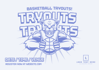 Basketball Tryout Postcard Design