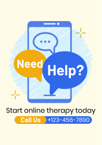 Online Therapy Consultation Flyer