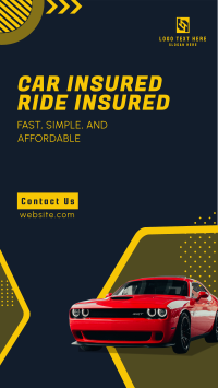 Insured Ride Instagram Story