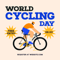 World Bicycle Day Linkedin Post Design