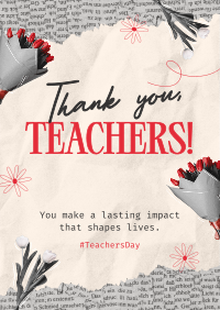 Teachers Day Collage Flyer