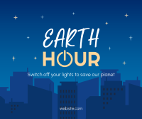 Earth Hour Cityscape Facebook Post