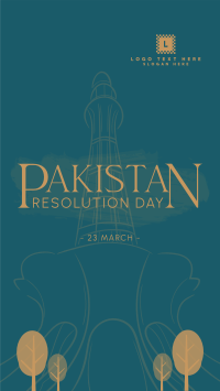 Pakistan Day Landmark Instagram Story Design