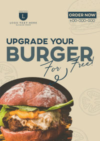 Free Burger Upgrade Flyer