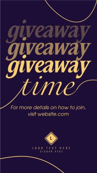 Elegant Giveaway Instagram Reel Image Preview