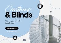 Curtains & Blinds Installation Postcard