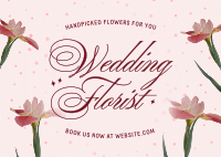 Floral Wedding Postcard Design