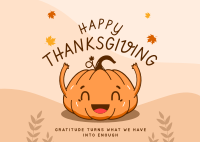 Happy Thanksgiving Postcard example 2