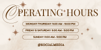 Minimalist Operating Hours Twitter Post