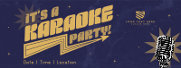 Sparkly Karaoke Party Facebook Cover Design