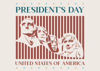 Mount Rushmore Presidents Postcard