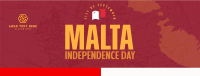 Simple Malta Independence Day Facebook Cover Image Preview