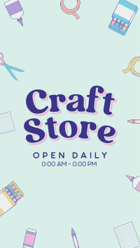 Kawaii Craft Shop Facebook Story Design